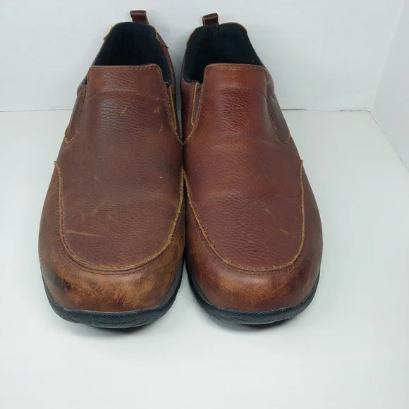 L.L. Bean Comfort Moc II Men's 14 W Leather Slip On Casual Loafers Brown 257064 - Picture 3 of 12